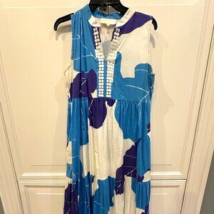 Blue floral Sheridan French Maxi Dress